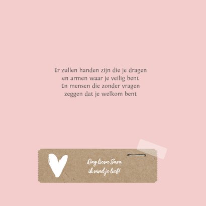 Geboortekaartje witte hartjes 2