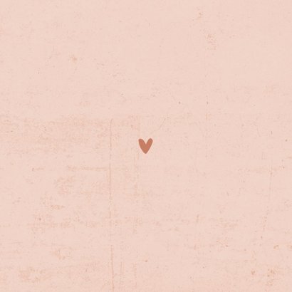 Geboortekaartje zalmroze met betonlook  Achterkant