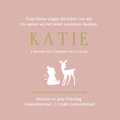 Geboortekaartje zusjes met slee 3