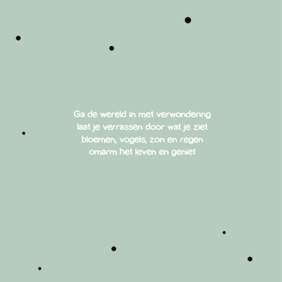 Geboortekaartje zwarte stippen 2