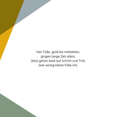 Geburtskarte grafische Muster blau-grün 2
