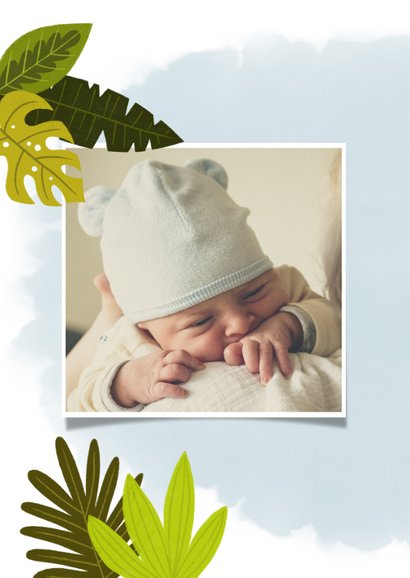 Geburtskarte kleine Giraffe Foto innen 2