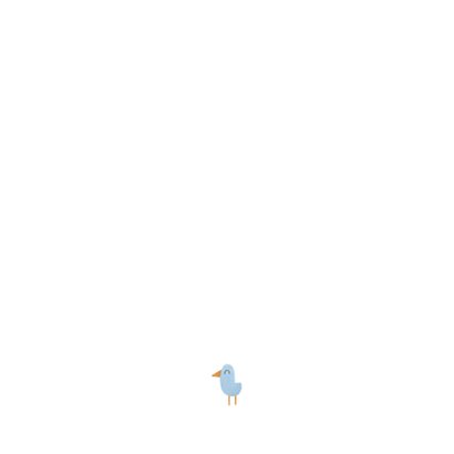 Geburtskarte kleiner Elefant blau mit Vögeln Rückseite