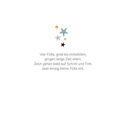Geburtskarte schlicht Namen & Sterne 2