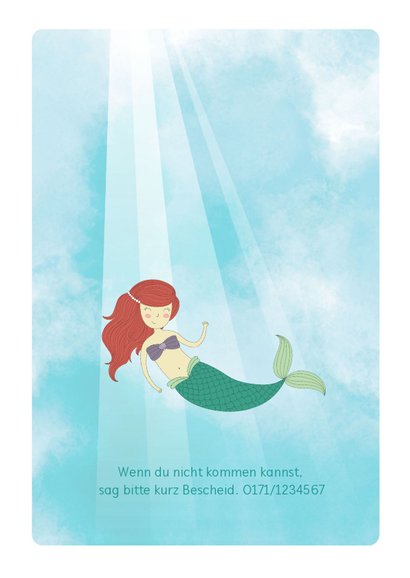 Geburtstagseinladung Mermaid Party 2