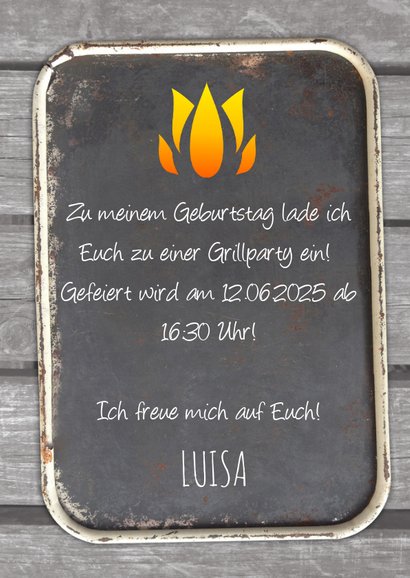 Geburtstagseinladung zum Grillen im Kreidelook 3
