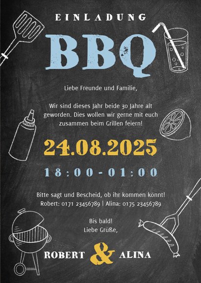 Geburtstagseinladung zur Grillfeier mit Fotos 3