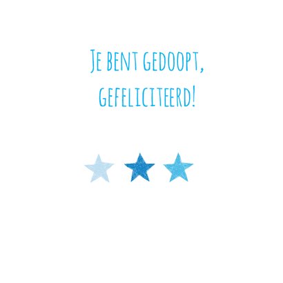 Gedoopt blauwe sterren en hart 3