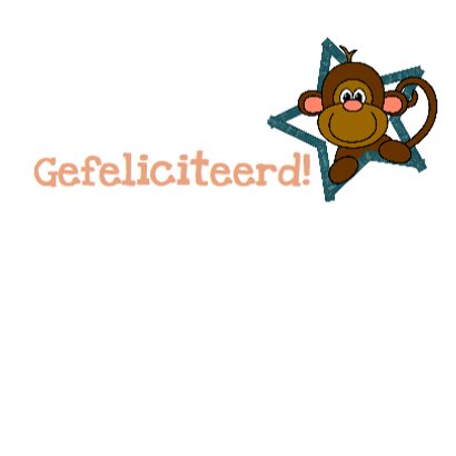 Gefeliciteerd! Aapje 4knt 3
