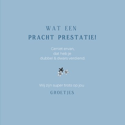Gefeliciteerd met deze pracht prestatie - Bloemen kaart  3