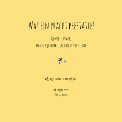 Gefeliciteerd met deze pracht prestatie - Bloemen kaart 3
