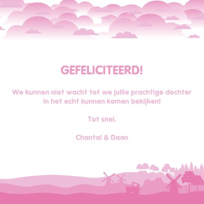 Gefeliciteerd met jullie prachtige roze pakketje 3