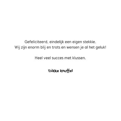 Gefeliciteerd nieuwe woning eigen stekkie kaart 3