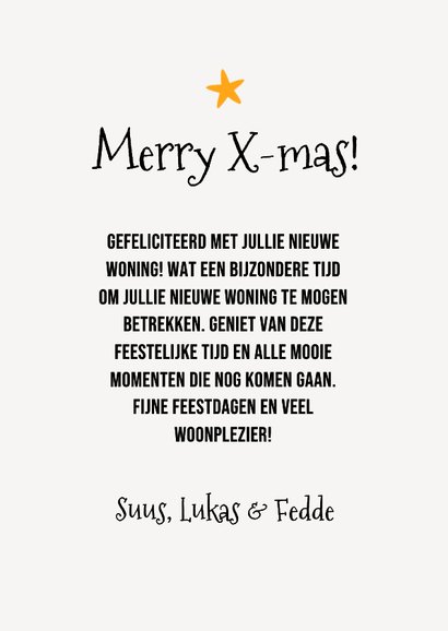 Gefeliciteerd verhuizen met kerst dozen lampjes kerstboom 3