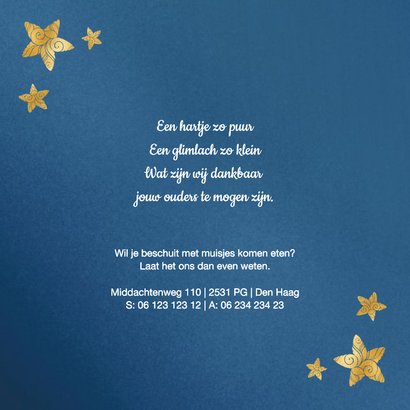 Geïllustreerd geboortekaartje met baby Ganesha 2