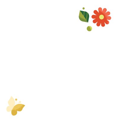 Geïllustreerde verjaardagskaart vaas met bloemen 2