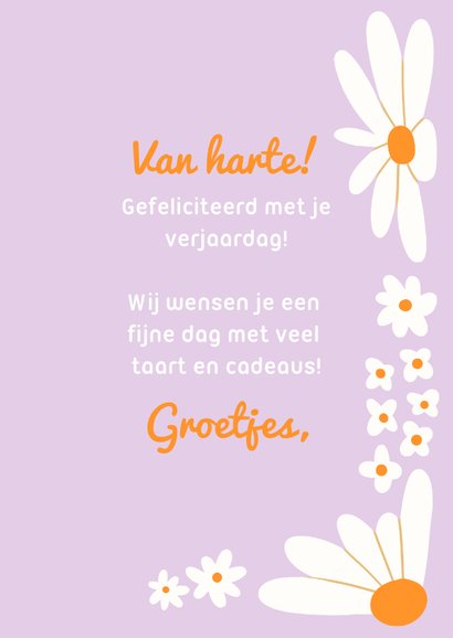 Geïllustreerde verjaardagskaart van harte gefeliciteerd 3