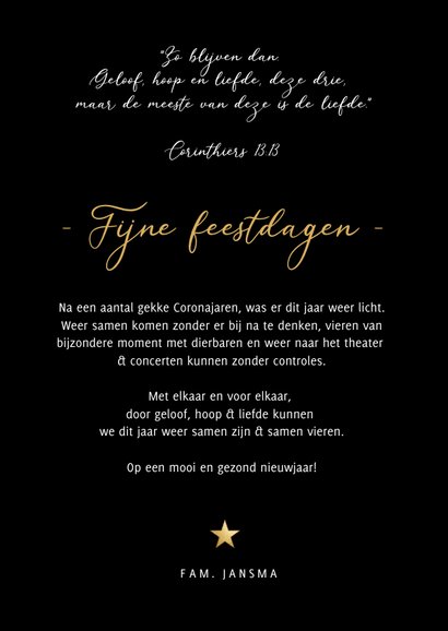 Geloof, hoop & liefde - Christelijke nieuwjaarskaart 3