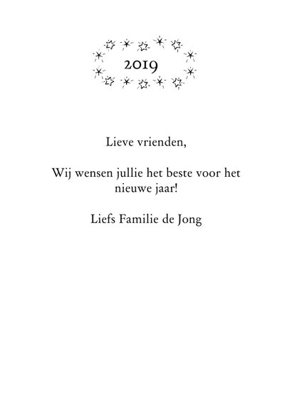 Gelukkig nieuwjaar 2019 zwart wit 3