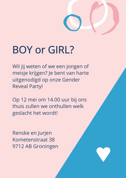 Gender Reveal uitnodiging 3