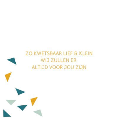 Geometrisch geboortekaartje stoer en modern 2