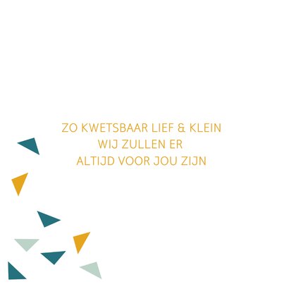 Geometrisch geboortekaartje stoer en modern 2