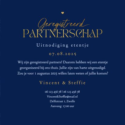 Geregistreerd partnerschap Delfts blauw donker bloemen 3