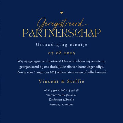 Geregistreerd partnerschap Delfts blauw donker bloemen  3