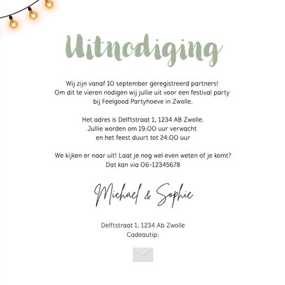 Geregistreerd partnerschap wegwijzers festival style hout 3