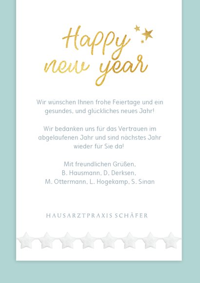 Geschäftliche Weihnachtskarte Arztpraxis mit Foto 3
