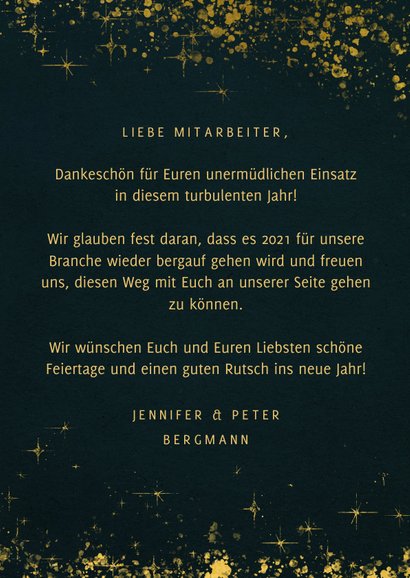 Geschäftliche Weihnachtskarte "Danke" 3