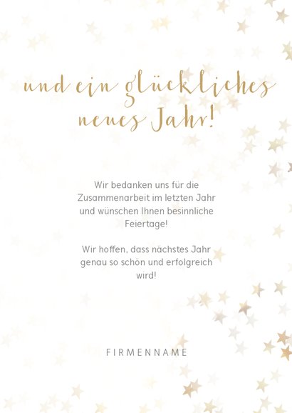 Geschäftliche Weihnachtskarte goldener Tannenbaum 3