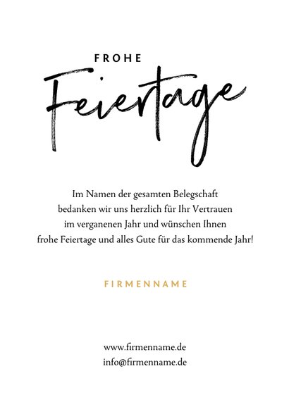 Geschäftliche Weihnachtskarte Höhepunkte Kalenderjahr 3