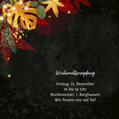Geschäftliche Weihnachtskarte stilvoll & warm 2