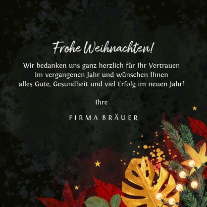 Geschäftliche Weihnachtskarte stilvoll & warm 3