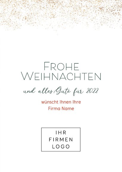 Geschäftliche Weihnachtskarte Weihnachtskranz 3