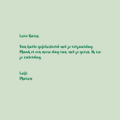 Geschilderde bloemen eigen tekst 3