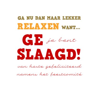 Geslaagd aap - uitrusten na examenstress 3