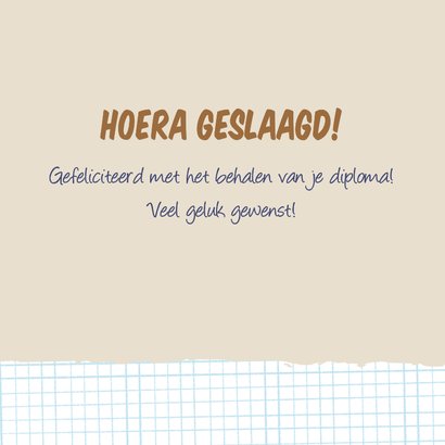 Geslaagd apetrots op jou met aapje en ruitjes 3