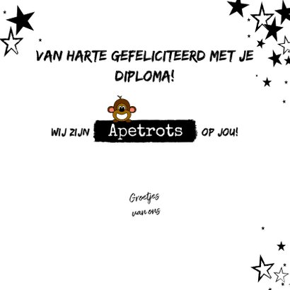 Geslaagd! Apetrots op jou! 3