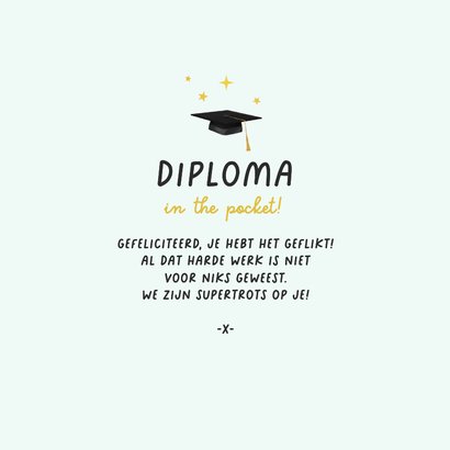 Geslaagd dat was een eitje humor diploma school 3