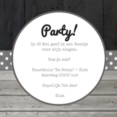 Geslaagd feestje uitnodiging 3