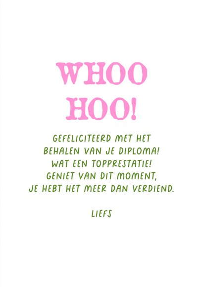 Geslaagd felicitatie kleurrijk you did it typo gouache verf 3