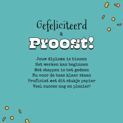 Geslaagd kaart biertjes proost confetti slingers 3