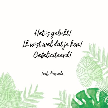 Geslaagd kaart blaadjes botanisch waterverf 3