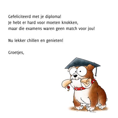 Geslaagd kaart bulldog 3