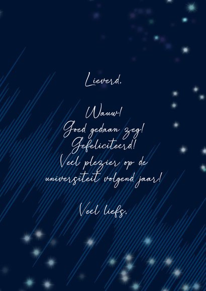 Geslaagd-kaart 'Cum Laude' met megafoon en soundwave 3