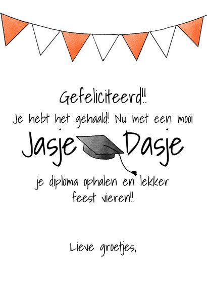 Geslaagd kaart das - Jasje Dasje Je bent geslaagd! 3