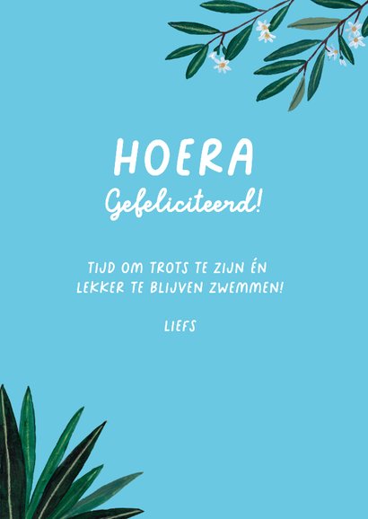 Geslaagd kaart gefeliciteerd met je zwemdiploma 3
