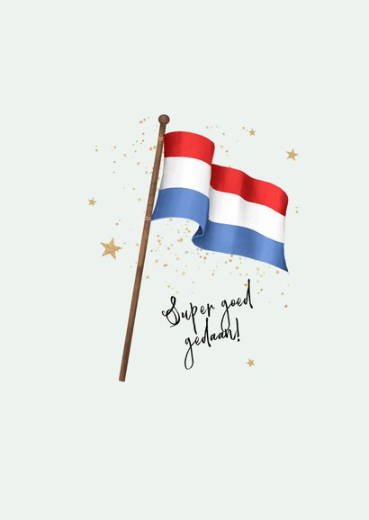 Geslaagd kaart gefeliciteerd trots op jou rugzak vlag 2